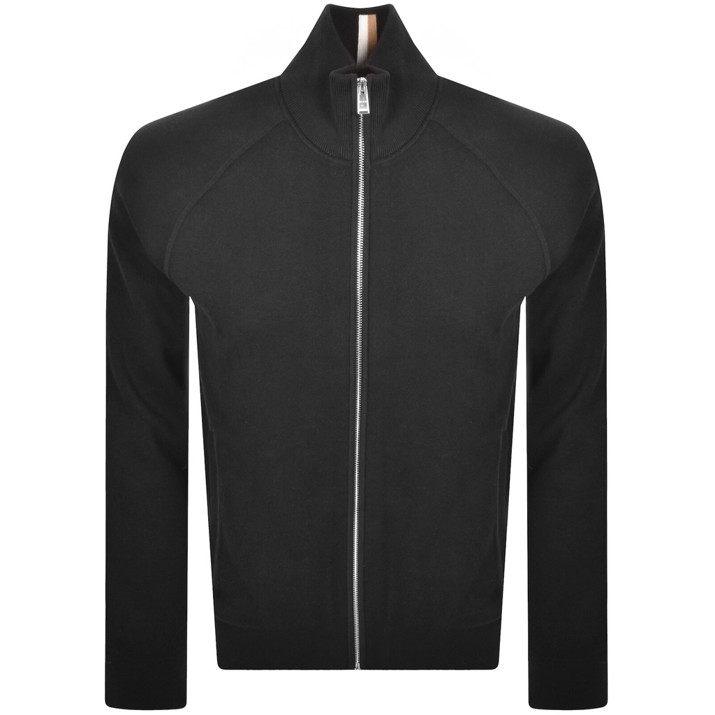 Hugo Boss BOSS Idino Full Zip Knit Jumper Black